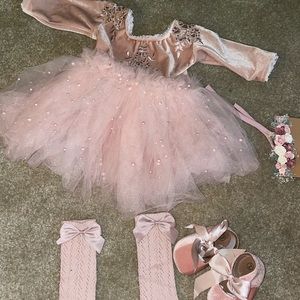 Velvet baby girl dress